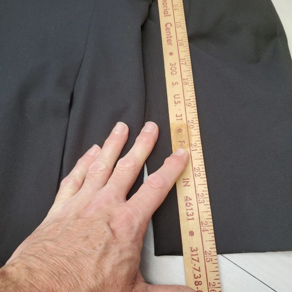 Pronto Uomo Platinum Mens 44R Black 100% Wool 2-Button Blazer Timeless Tailoring